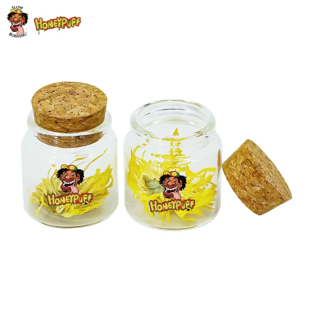 HONEYPUFF 1pc 56ml Glass Bottle Spice Tank Sealing Container Vial Jar