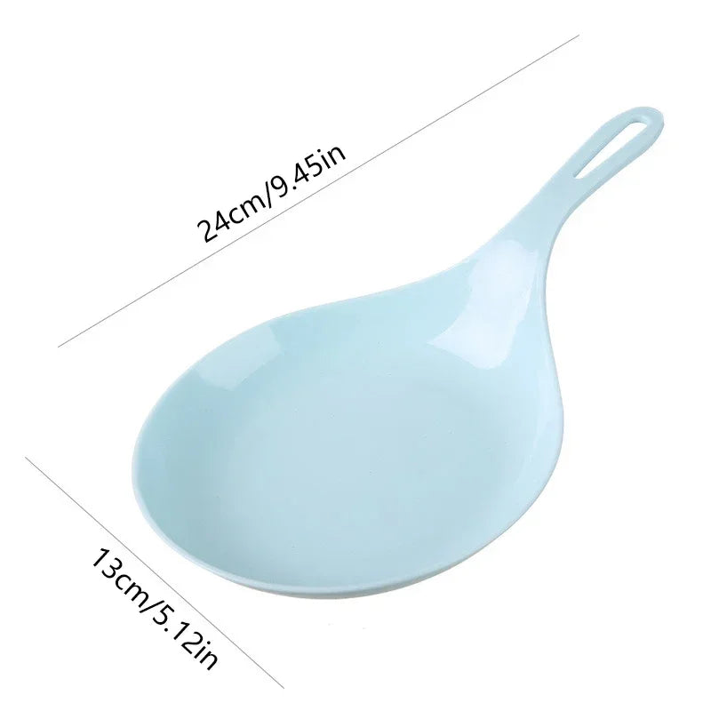 Korean Handheld Dish Fashion with Handle Large Spoon Tray Fries Fried Chicken Snack Plate Fruit Dessert Cake Platter New 2025