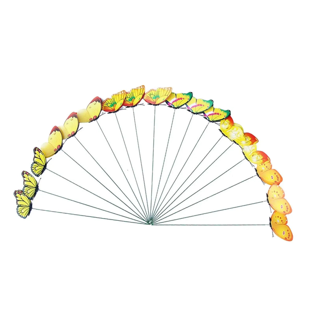 24Pcs Butterfly Garden Stakes Butterfly Decorations Outdoor Art Outside Planter Decorative Lawn Ornaments for Porch Plant Pot