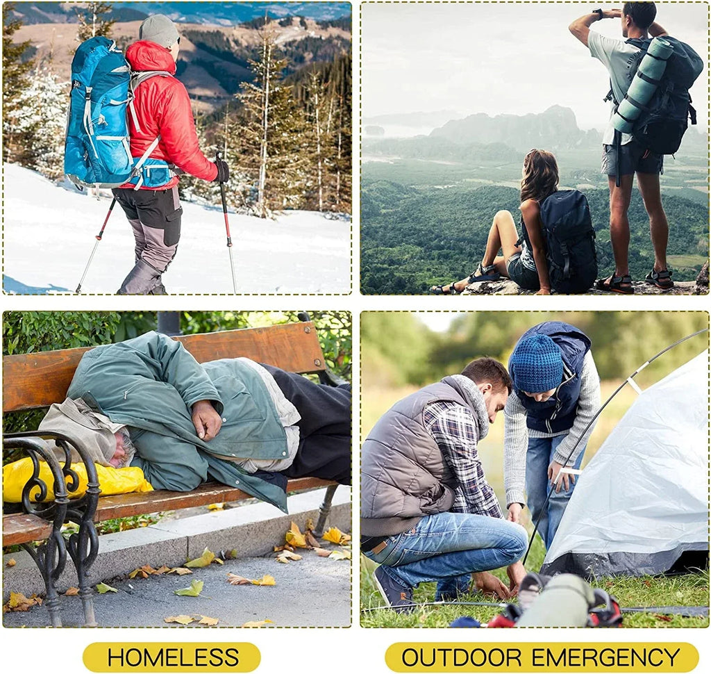 Outdoor Emergency Gold-Sliver Survival Blanket Waterproof First Aid Rescue Curtain Foil Thermal Military Blanket130X210Cm（GOLD）