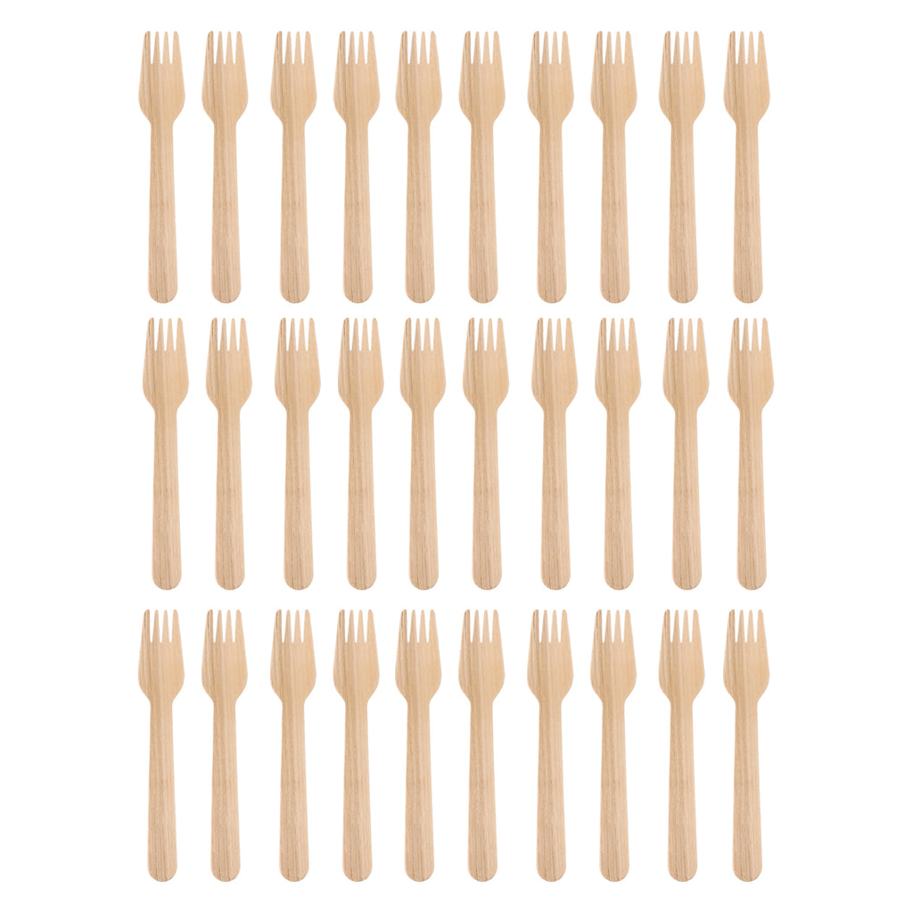 Freshee 160mm Wooden Fork  30 Pcs Pack