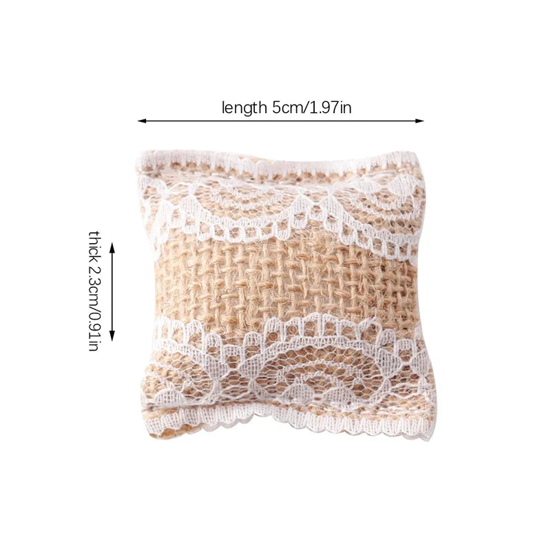 Dollhouse Lace Pillow Sofa Cushions 1:12 Miniature; Doll Furniture Decoration Accessory; Home Play Toy