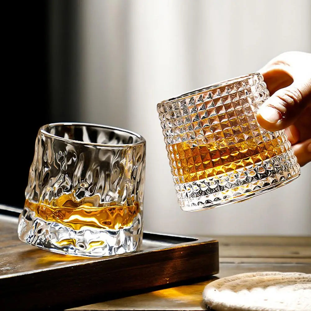 Glass Coffee Cup Whiskey Glass Liquor Spirits Wine Glass Japanese Style Drinking Glasses Transparent Tumbler Glass Mug Bar Cup