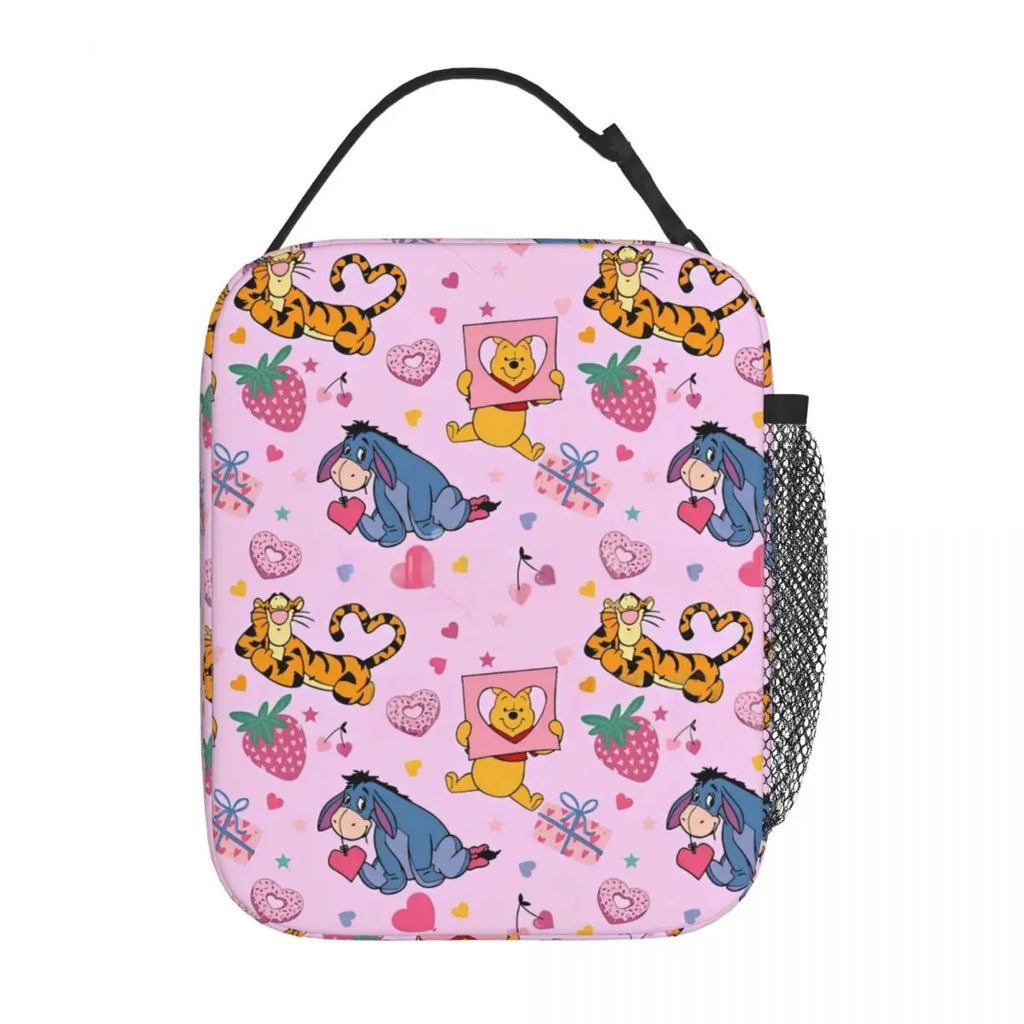 Cute Winnie The Pooh Insulated Lunch Bags Thermal Bag 
Meal Container Large Tote Lunch Box for Men Women Work Picnic