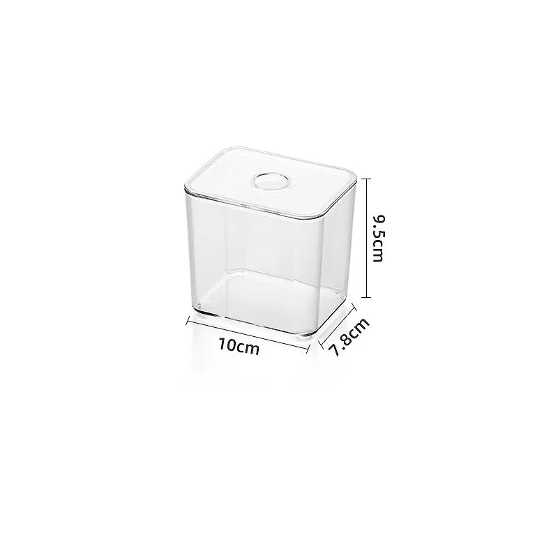 Acrylic Plastic Storage Box With Lid Makeup Organizer Transparent Desk Drawer Organizers Box Jewelry Box Closet Organizer Boxes