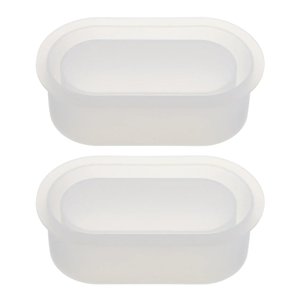 2Pcs Silicone Planter Molds Oval Shape Flowerpot Mold Resin Concrete DIY Pot Mold for Succulent Indoor Garden Decor