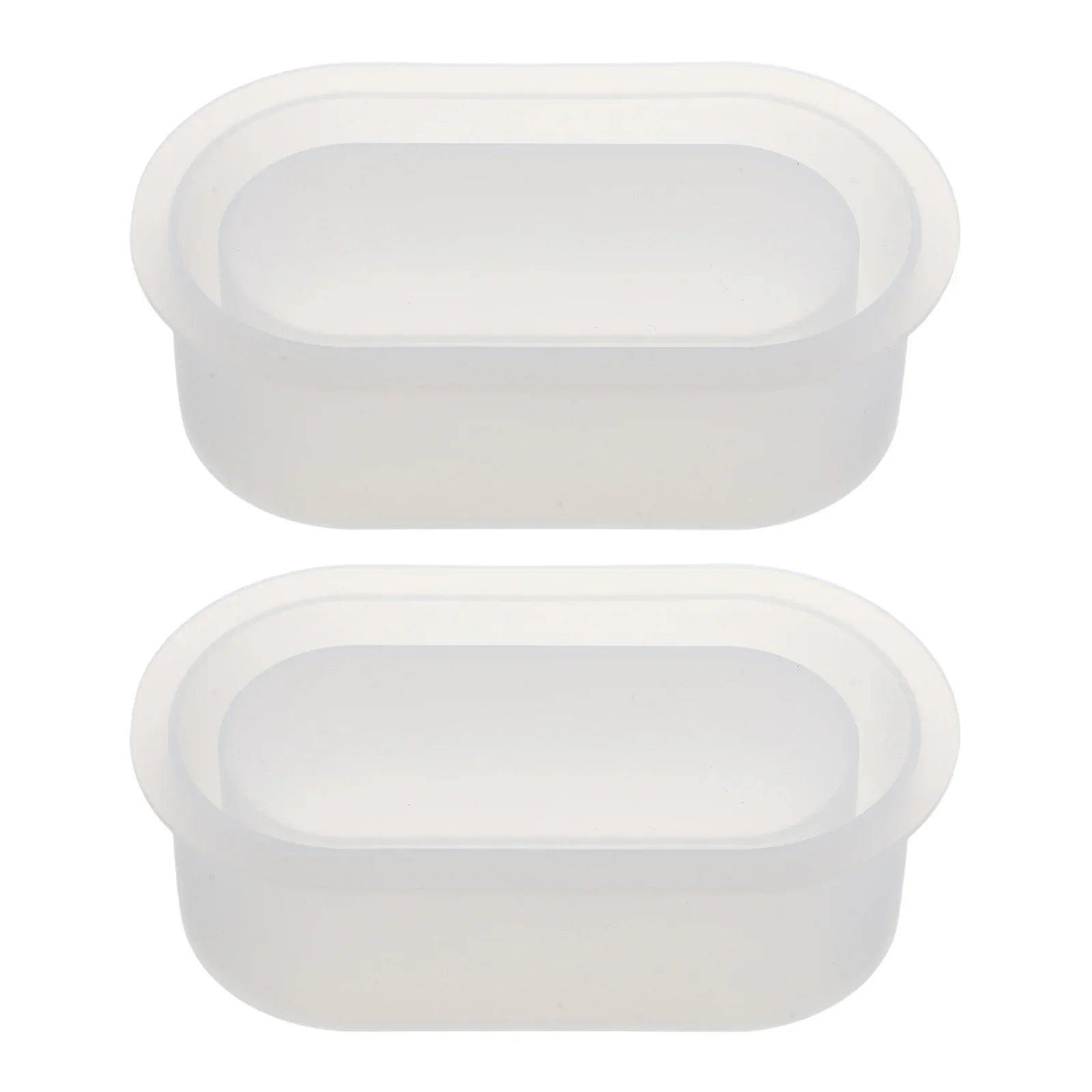 2Pcs Silicone Planter Molds Oval Shape Flowerpot Mold Resin Concrete DIY Pot Mold for Succulent Indoor Garden Decor