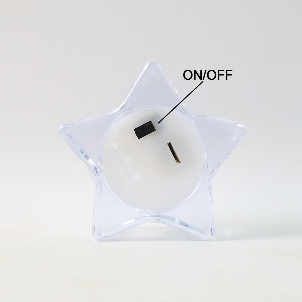 Flameless Star-shaped Led Candles (6 Pc  Set)