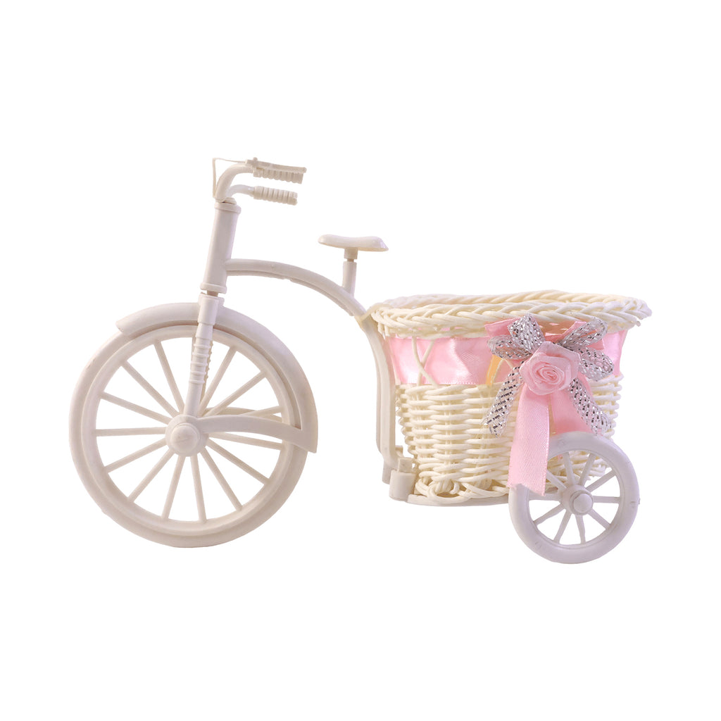 Decorative Bicycle Flower Pot With Basket (1 Pc)