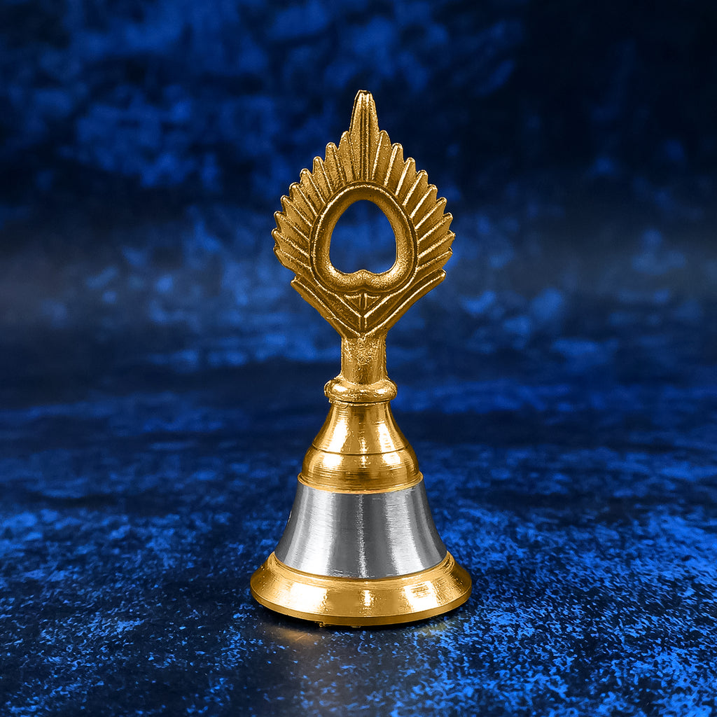 Brass And Steel Temple Ghanti (Pooja Bell)  Decorative Spiritual Accessory