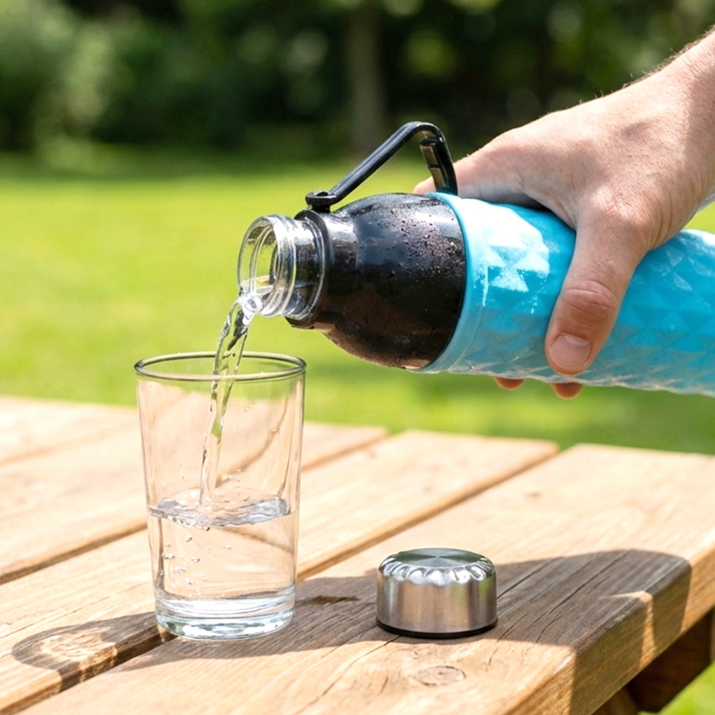 Plastic 1100 Ml Approx Diamond Texture Sports Water Bottle (1 Pc)