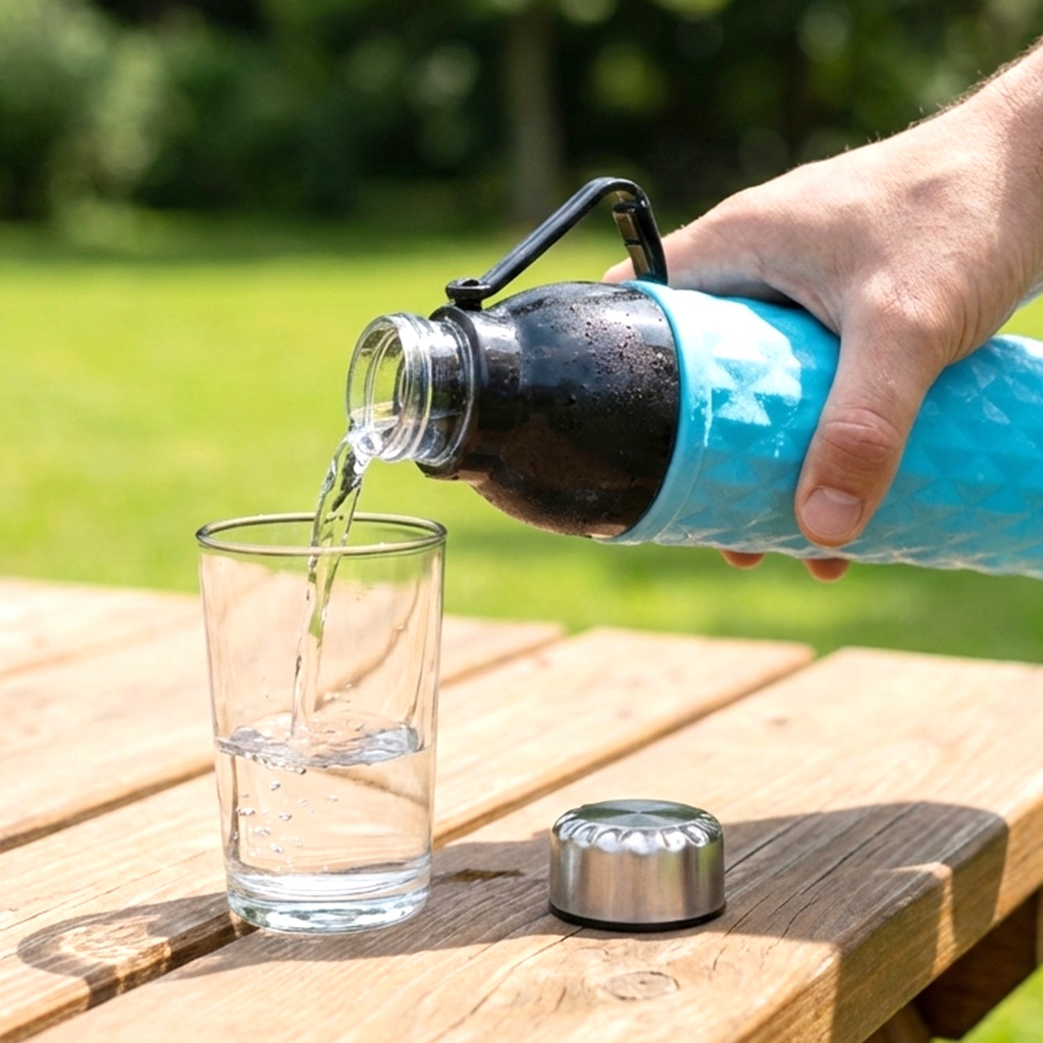 Plastic 1100 Ml Approx Diamond Texture Sports Water Bottle (1 Pc)
