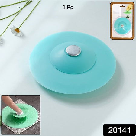 Flexible Silicone Sink Drain Cover  Hair Catcher Strainer (1 Pc)