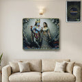 Divine Radha Krishna Flute Art Wall Frame (1 Pc 45x30 Cm)