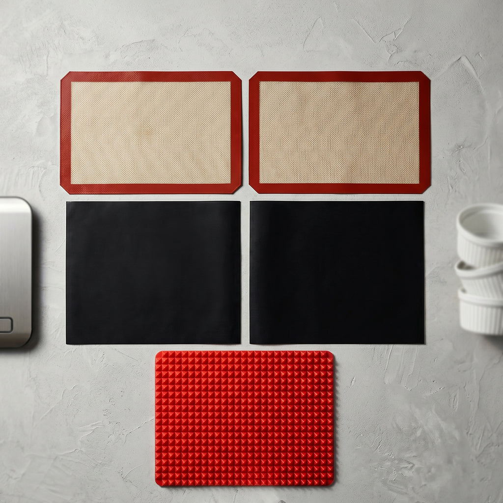 Multipurpose Non-stick Silicone Baking Mat Set (5 Pc)