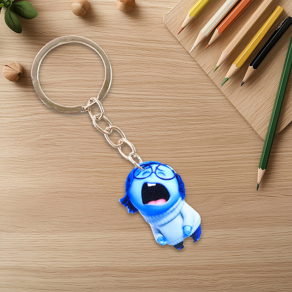 Cute Cartoon Character Girl Keychain For Kids Bags  Stationery
