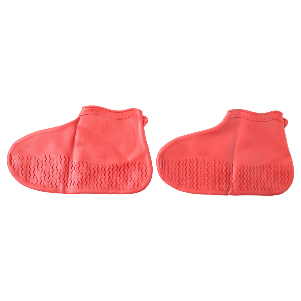 Waterproof Silicone Shoe Cover Red Color (1 Pair Medium Size)