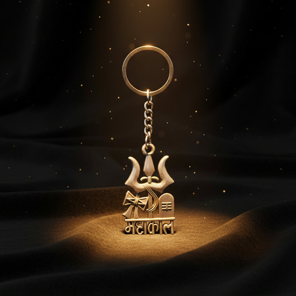 Premium Metal Mahakal Keychain (1 Pc)