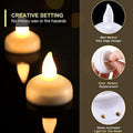 6432 Set Of 12 Flameless Floating Candles Battery Operated Tea Lights Tealight Candle - Decorative Wedding.