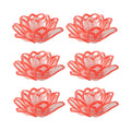 Set Of 6 Lotus Shaped Led Flameless Decorative Candles