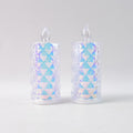 Decorative Led Candle Lights With Holographic Finish (2 Pc  Set)