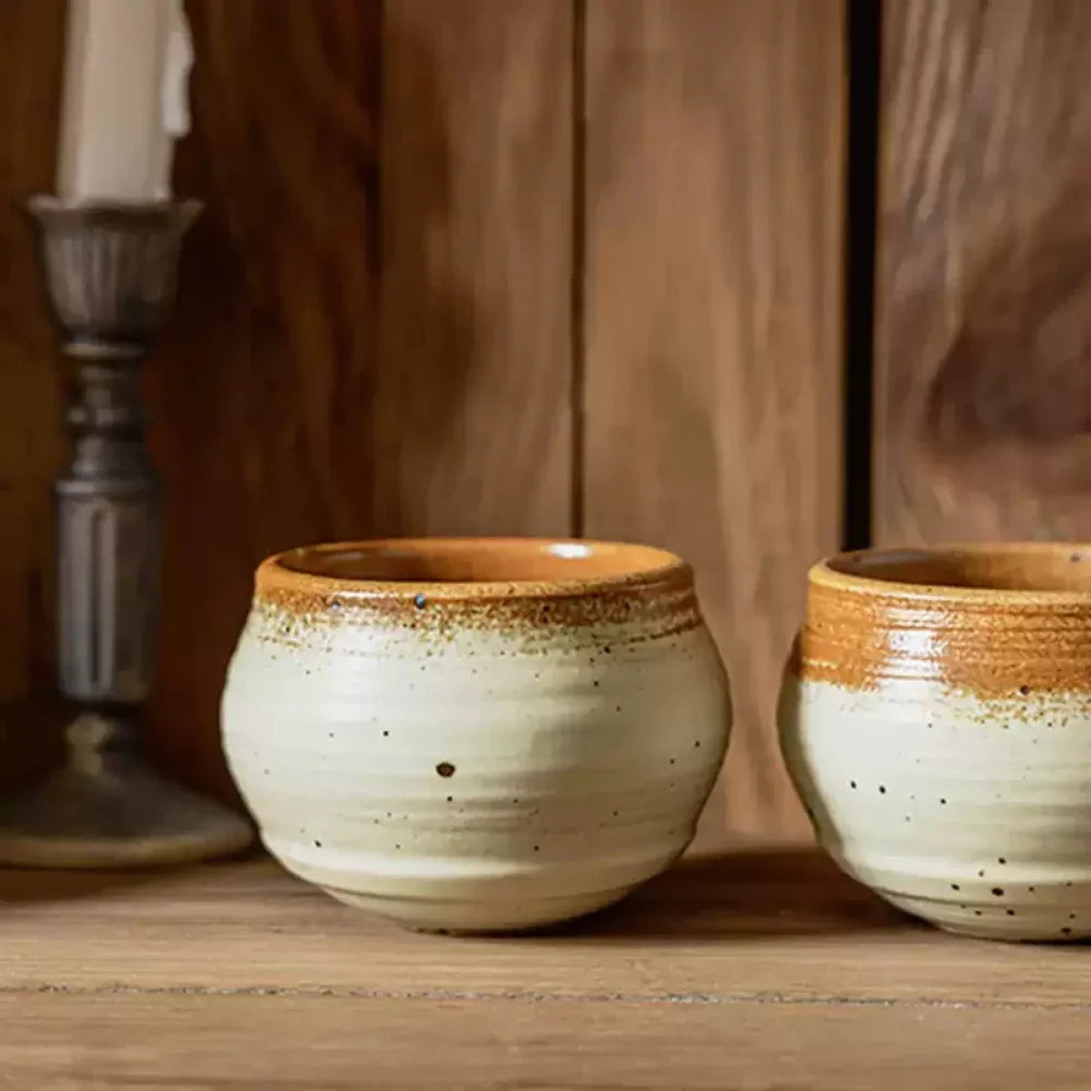 Household Ceramic Soup Pot Japanese Vinatge Creative Round Porcelain Tableware Lunch Egg Milk Dessert Bowls Kitchen Supplies