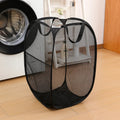 Large Capacity Laundry Basket Foldable Mesh Storage Bag For Dirty Clothes Organizer In Bathroom Washing Room Home Use