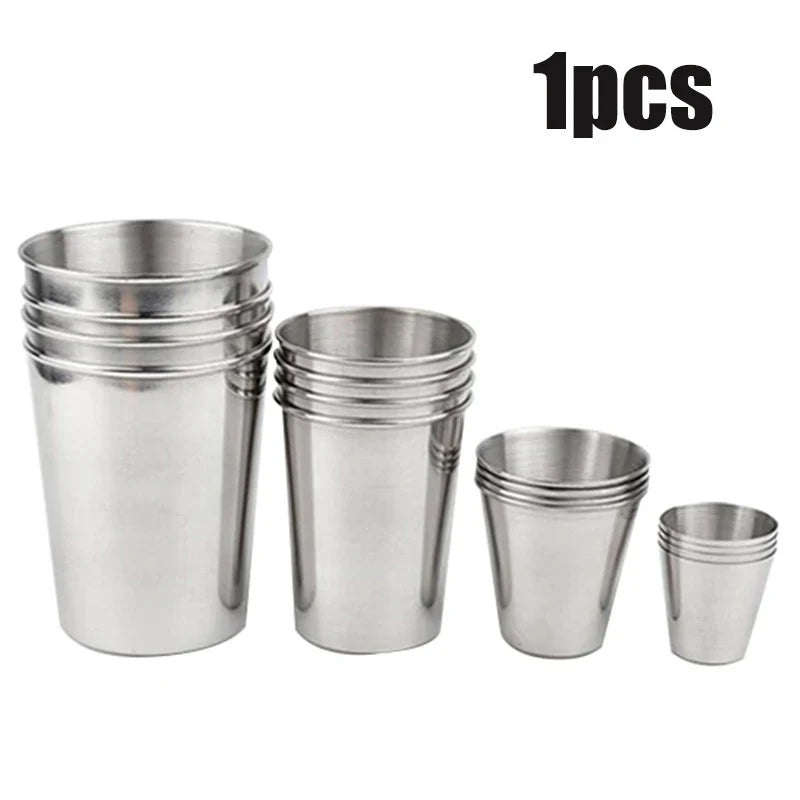 Stainless Steel 30/70/180/320ml Beer Cola  Cup For Bar Coffee Shop Kitchen Dining Bar Drinkware