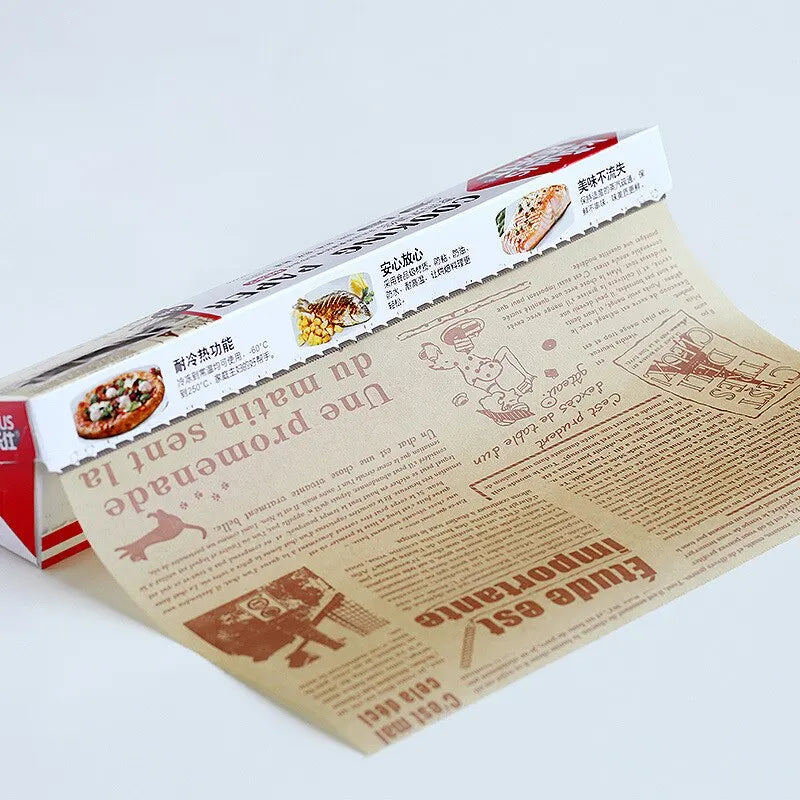 Oil-absorbing Paper Roll for Baking Or Meal Mat With Slide Cutter Easy to Cut &Nonstick 8M Cooking Paper for Bread Kitchen Tool