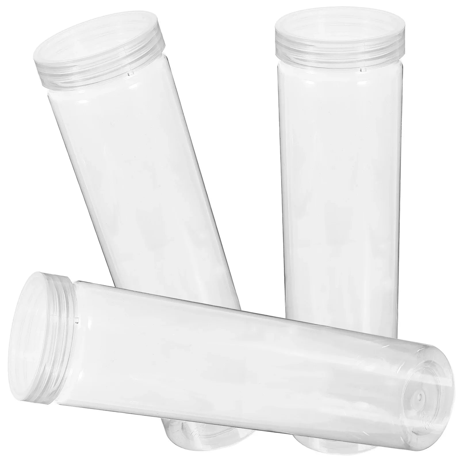 3Pcs Reusable Plastic Storage Jars with Lid Airtight Food Containers Pantry Organizer Empty Plastic Jars