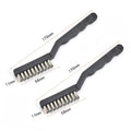 2pcs Wire Brushes Wire Brush and Copper Brush Stainless Rust Scrub Remove Cleaning Tools Mechanical Parts Cleaning Accessories