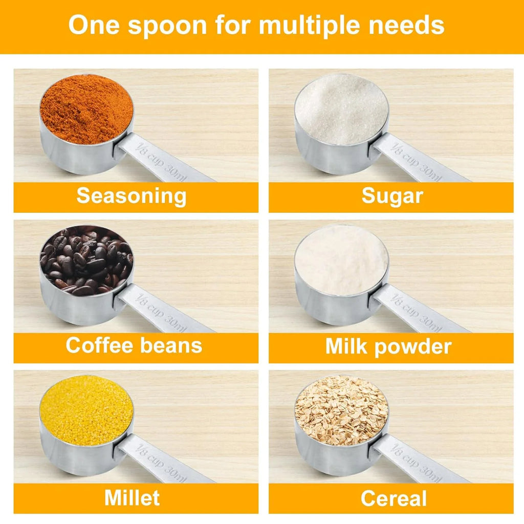 30ml Measuring Cup Stainless Steel Coffee Scoop with Silicone Handle Coffee Spoon Measuring Tools Kitchen Gadgets for Cooking