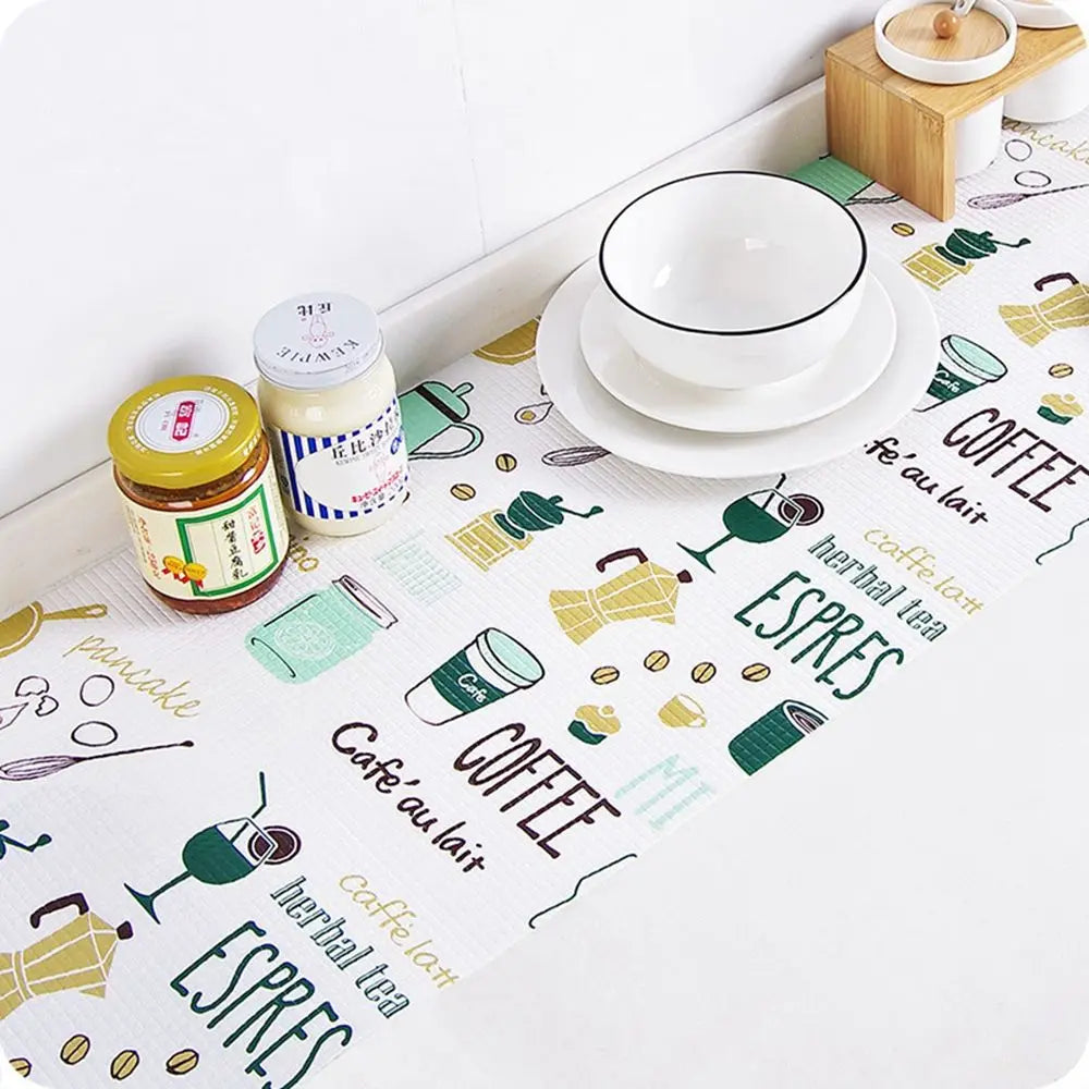 Waterproof Dust Cupboards Kitchen Accessories Drawer Mat Shelf Liners Pad Paper Table Mat Cupboard Placemat Cabinet Mat