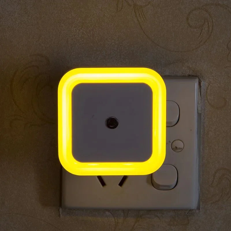 1/2/4PCS LED Wireless Sensor Night Light EU US Plug Mini Square For Baby Children Living Room Bedroom Corridor Lighting Lamps