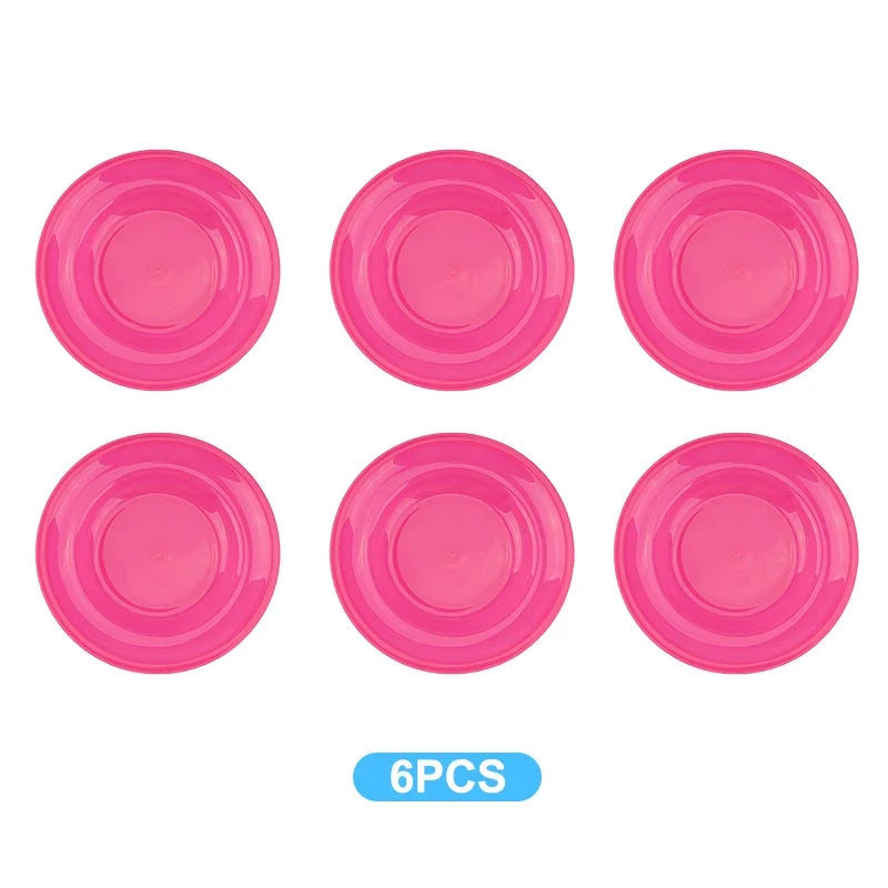 6Pcs Plastic Dinner Plate Dessert Plate Reusable Suitable For Picnic Kitchen Dishwasher Safe Dinner Plate For Home Parties