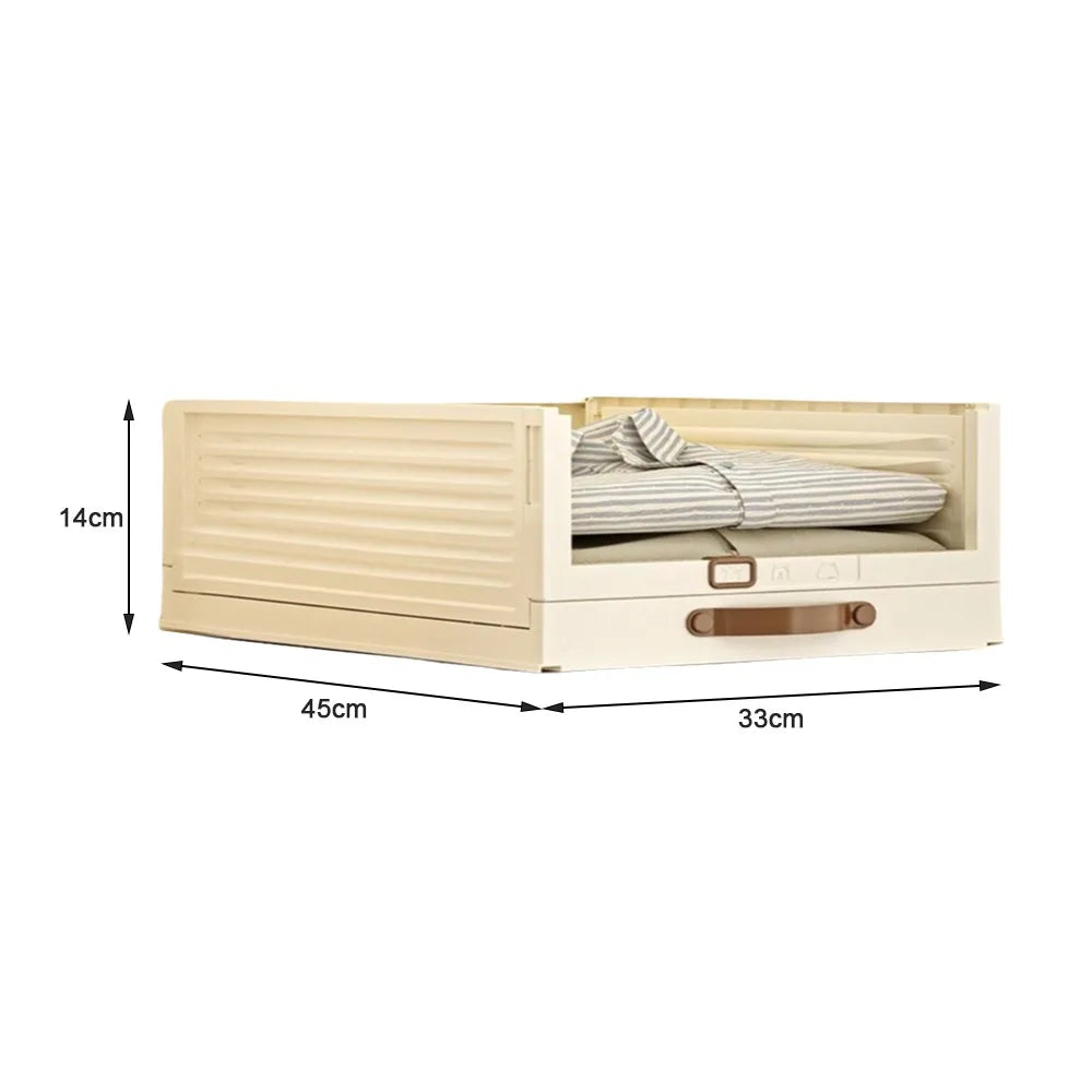 Household Plastic Drawer Organizer Foldable Pull Out Cabinet Storage Stackable With Handle Kitchen Organizers Desktop Sundries