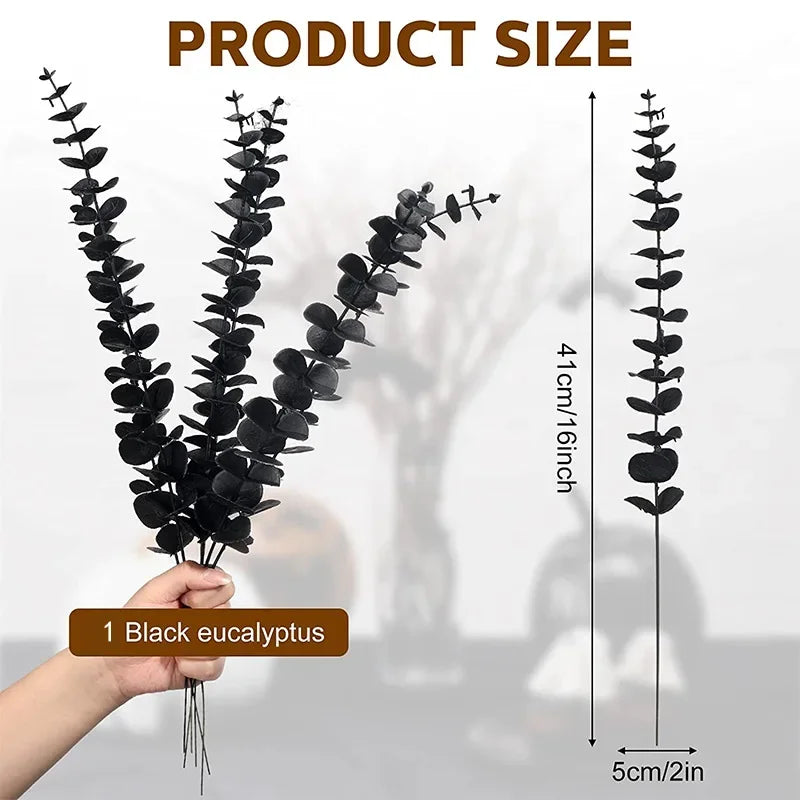 10pcs Artificial Eucalyptus Leaf Wedding Home Decoration Stem Eucalyptus Leaf Golden Green Wedding Decoration Fake Plant Leaves