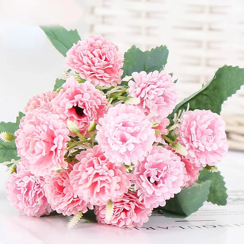 Artificial Lilacs Bouquet Wedding Decorative Silk Fake Flowers Auditorium Decoration Simulation Lilac Plant Purple Pink Flower