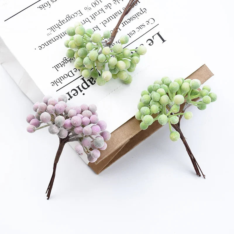 6PCS Artificial Plants Cheap Vases for Home Decoration Accessories Diy Gifts Box Scrapbooking Wedding Decorative Flowers Wreaths