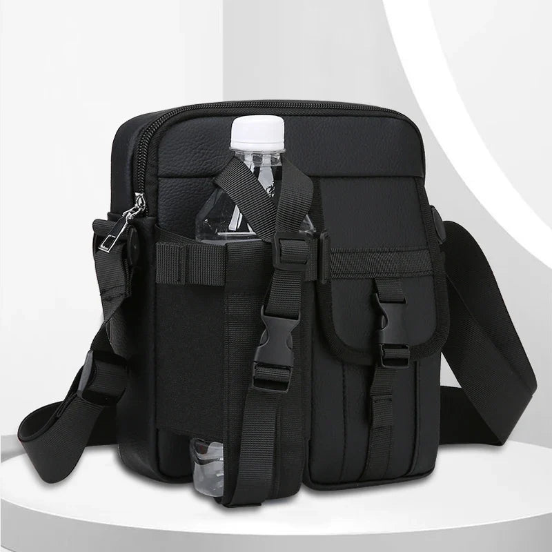 Outdoor Tactical Crossbody Bag Nylon Hiking Phone Water Bottle Pouch Sport Tool Equipment Package Climbing Camping Sling Bag