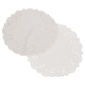 100Pcs 7.5 Inch White Cake Doilies Lace Paper Pads for Table Plate Decorating Wedding Coffee Bar Home Use Premium Round Liners