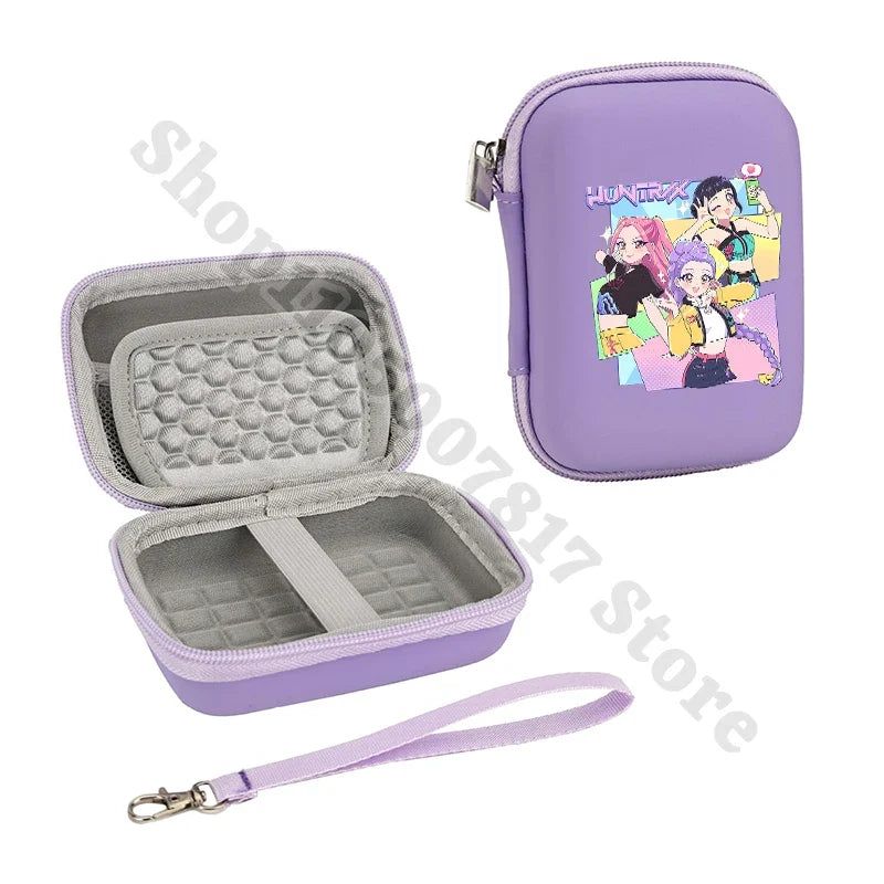 KPop Demon Hunters Fashion Camera Portable Protective Case Divider Compartment Storage Bag for Digital Device Organize Container