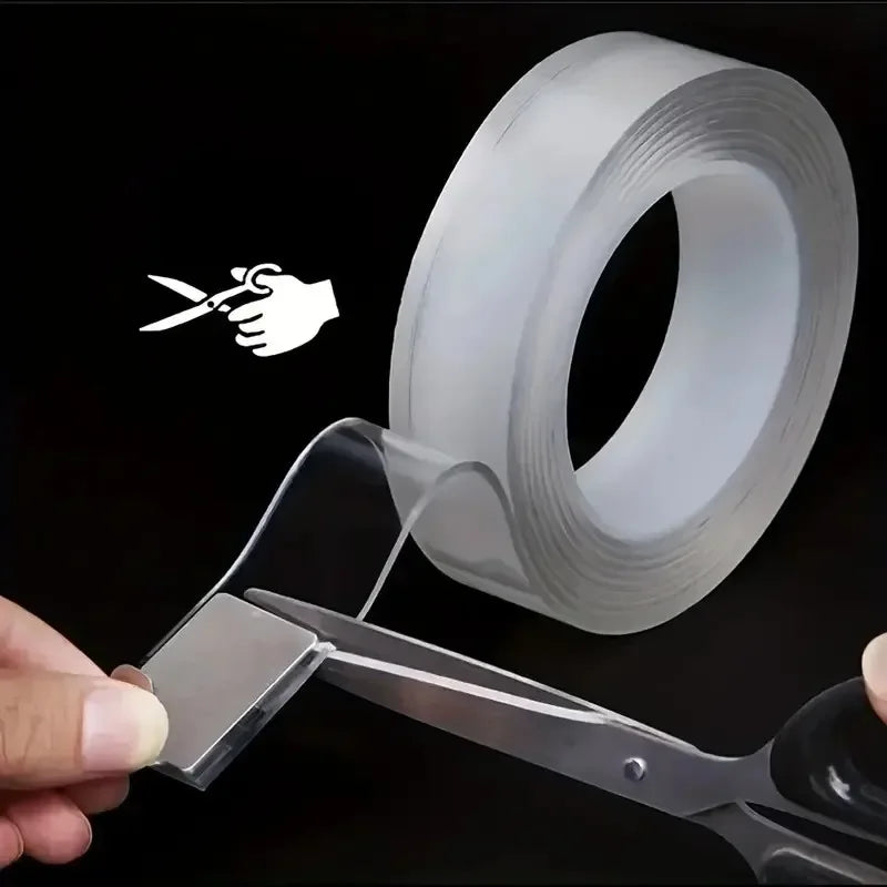 1/2/3/5M Nano Tape Tracsless Double Sided Tape Transparent No Trace Reusable Waterproof Adhesive Tape Cleanable Home