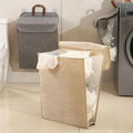 Washing Clothes Mesh Hook Organizer Foldable Adhesive Laundry Basket Hamper, Multifunctional Punch Free Wall Hanging