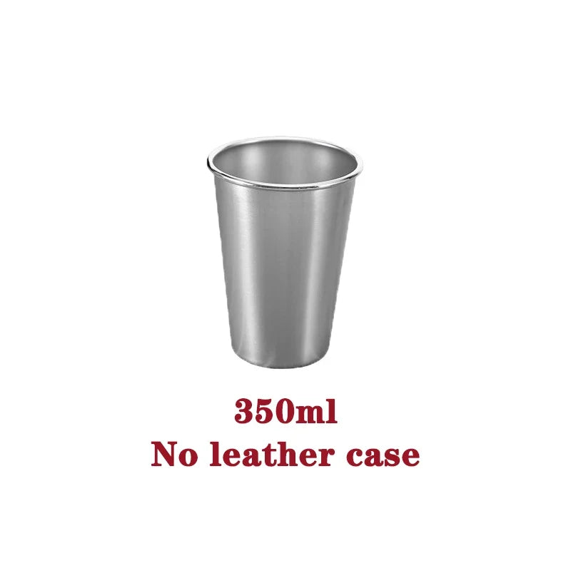 30ml-500ml Stainless Steel Metal Cup Beer Cups White Wine Glass Coffee Tumbler Travel Camping Mugs Drinking Tea Mug Set Outdoor