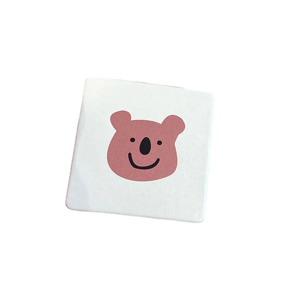 Little Bear Makeup Mirror Desktop Portable Folding Mirror Advanced Makeup Removal Tool