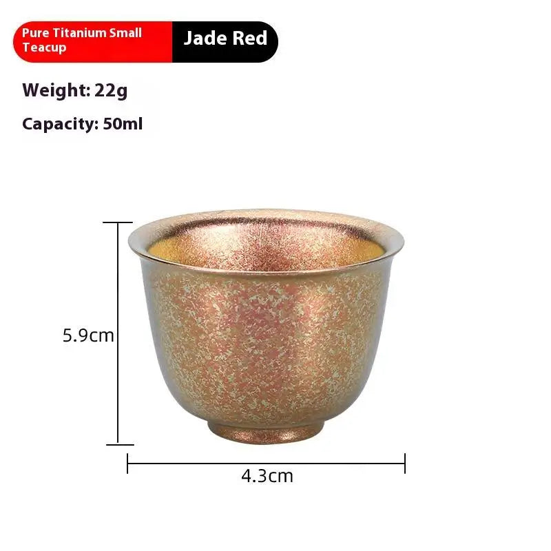 Pure Titanium Small Tea Cup Coffee For Outdoor Portable Camping Coffee And Tea Tableware Brewing Hiking Tea Cup Teapot