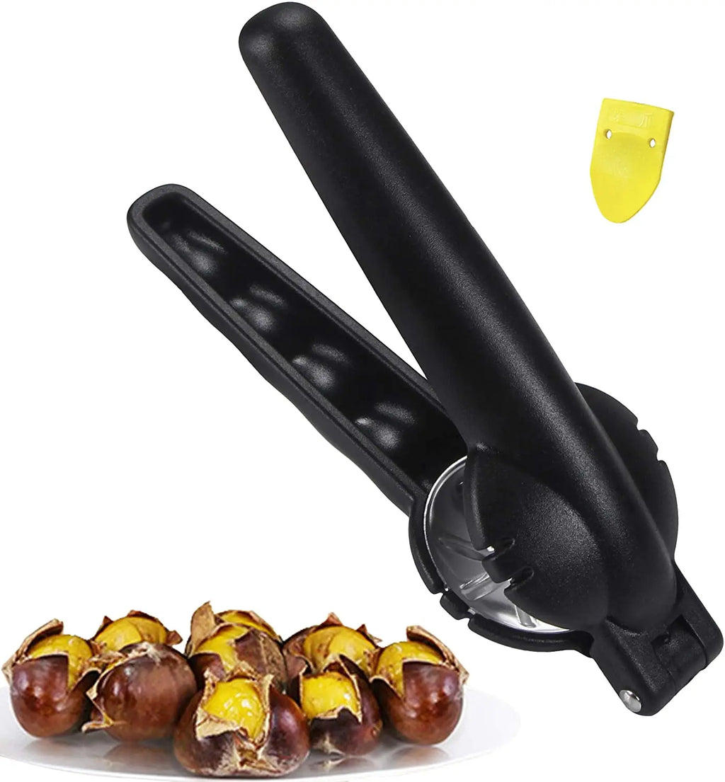Nut Cracker Sheller Chestnut Clip Cross Open Knife Quick Chestnut Cutter Nut Opener Sheller Walnut Pliers Kitchen Gadgets