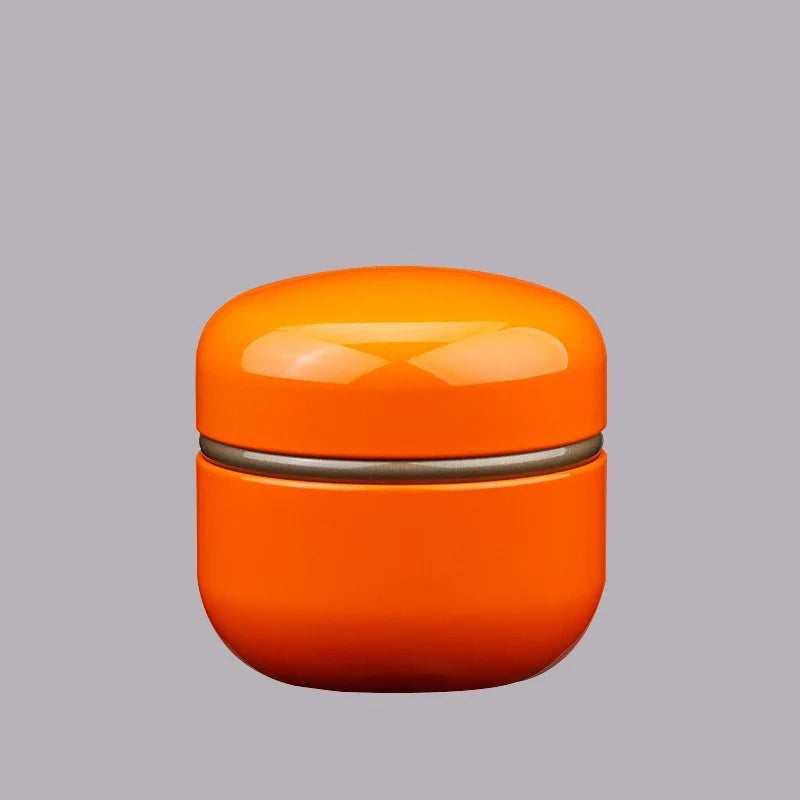 50g Electroplated Tinplate Tea Storage Tin - Airtight Metal Canister for Coffee/Candy/Spices,Refillable Empty Container with Lid