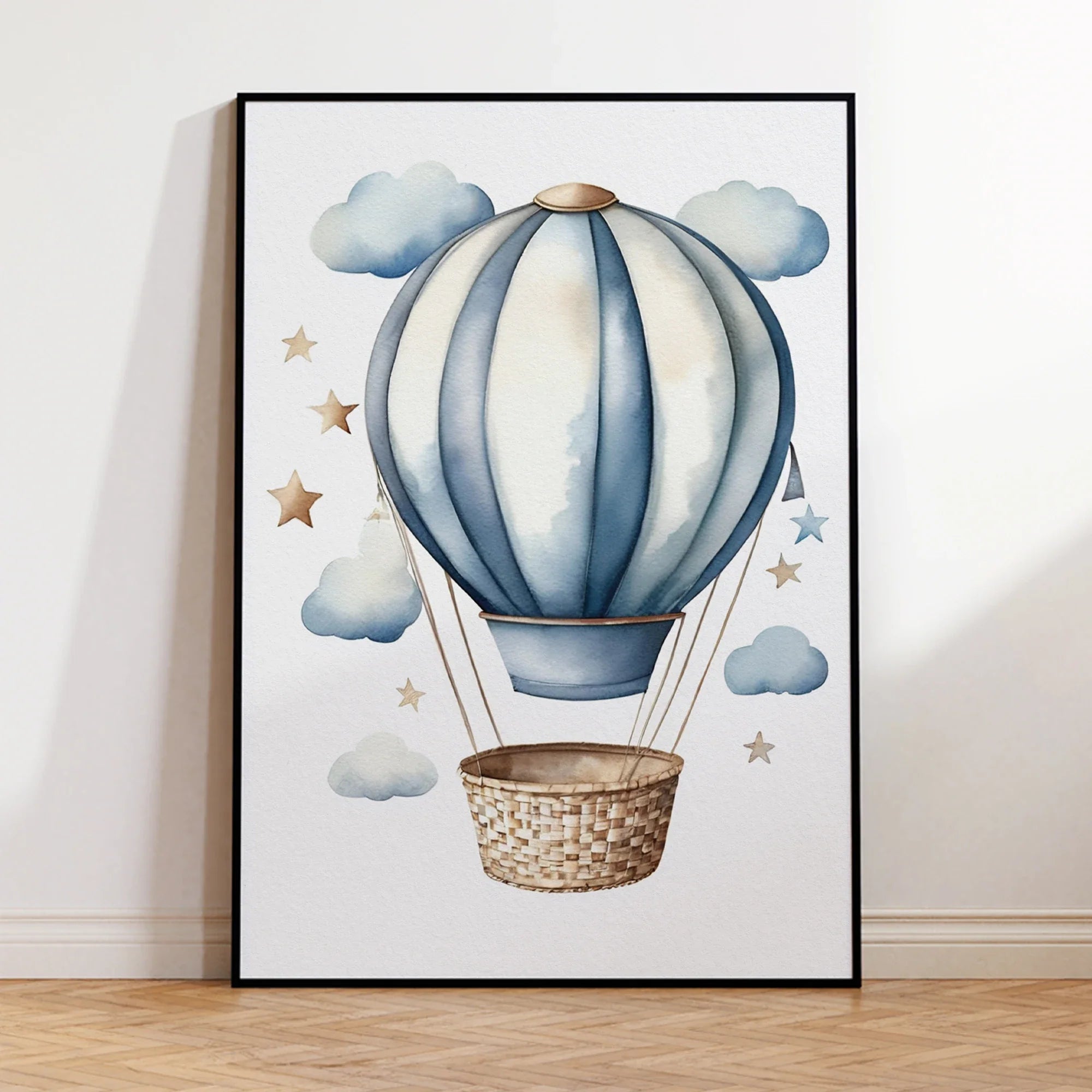 Cartoon Children Airplane Helicopter Hot Air Balloon Wall Art Prints Canvas Painting Poster Picture For Living Room Home Decor